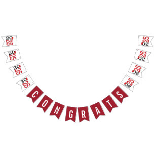 Graduation 2024 Red and Black Bunting