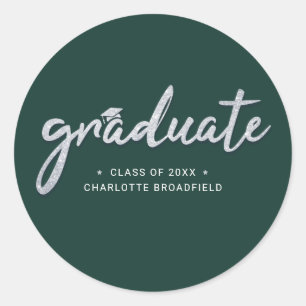 Graduation 2024 Script Graduate Classic Round Sticker