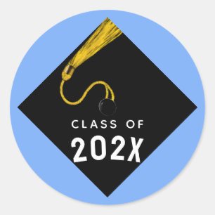 Graduation 2025 Blue Classic Round Sticker