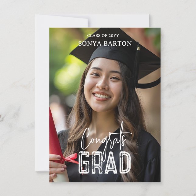 Graduation 2025 Custom Photograph Announcement (Front)