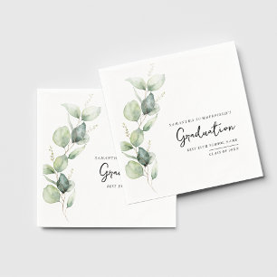 Graduation 2025 Eucalyptus Botanical Paper Napkin