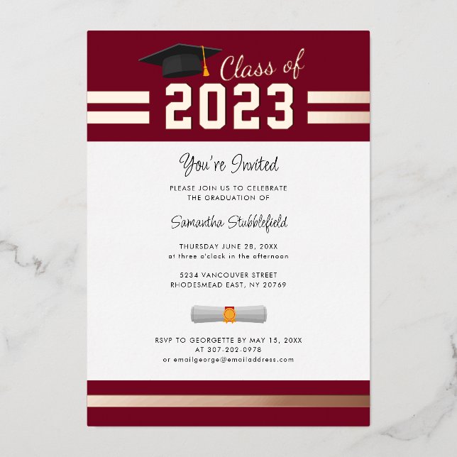 Graduation 2025 Grad Party Rose Gold (Front)