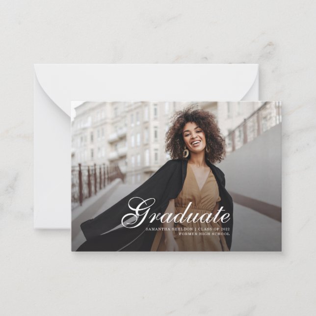 Graduation 2025 Grad Photo Announcement Card (Front)