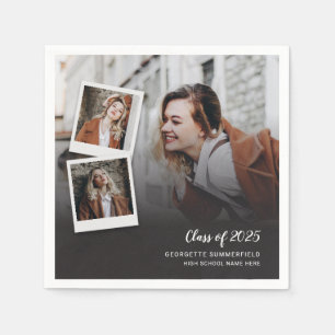 Graduation 2025 Grad Photos Party Paper Napkin