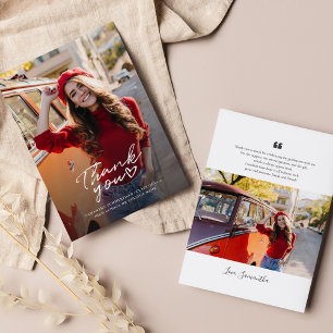Graduation 2025 Graduate Photos Thank You Card