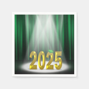 Graduation 2025 Green and Gold School Colours  Napkin
