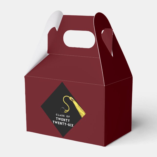 Graduation 2025 Maroon Favour Box (Front Side)