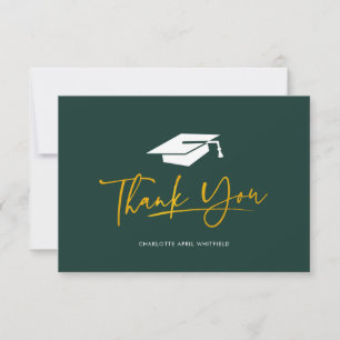 Graduation 2025 Minimalist Script Grad Thank You Card