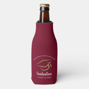 Graduation 2025 Modern Grad Party Custom Bottle Cooler