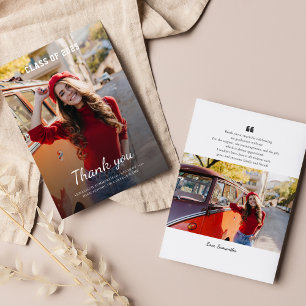 Graduation 2025 Modern Grad Photo Thank You Card