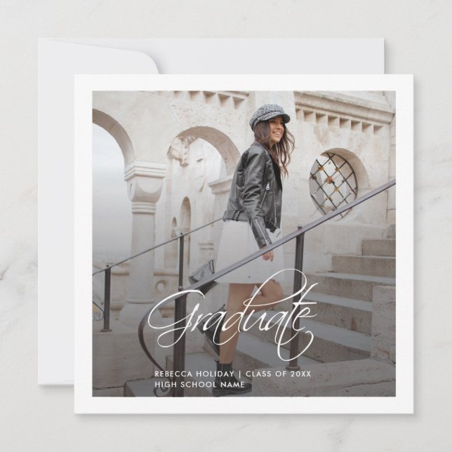 Graduation 2025 Modern Photo Grad Announcement (Front)