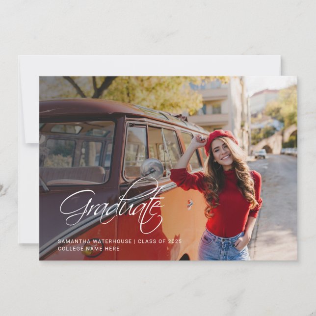 Graduation 2025 Modern Photos Announcement (Front)