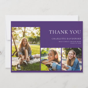 Graduation 2025 Modern Photos Thank You Card
