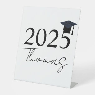 Graduation 2025 Name Sign, Custom Grad Sign, Seni Pedestal Sign