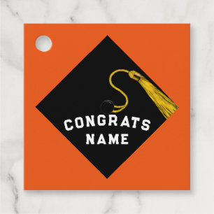 Graduation 2025 Orange Favour Tags