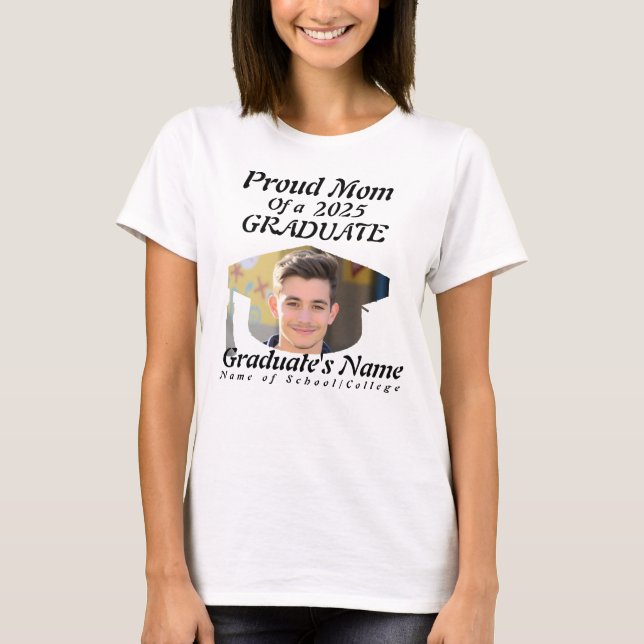 Graduation 2025 - Personalised Proud Mum T-Shirt (Front)