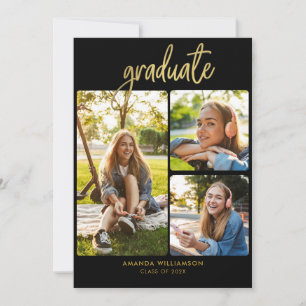 Graduation 2025 Photo Collage Grad Party Invitation