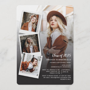 Graduation 2025 Photo Collage Grad Party Invitation