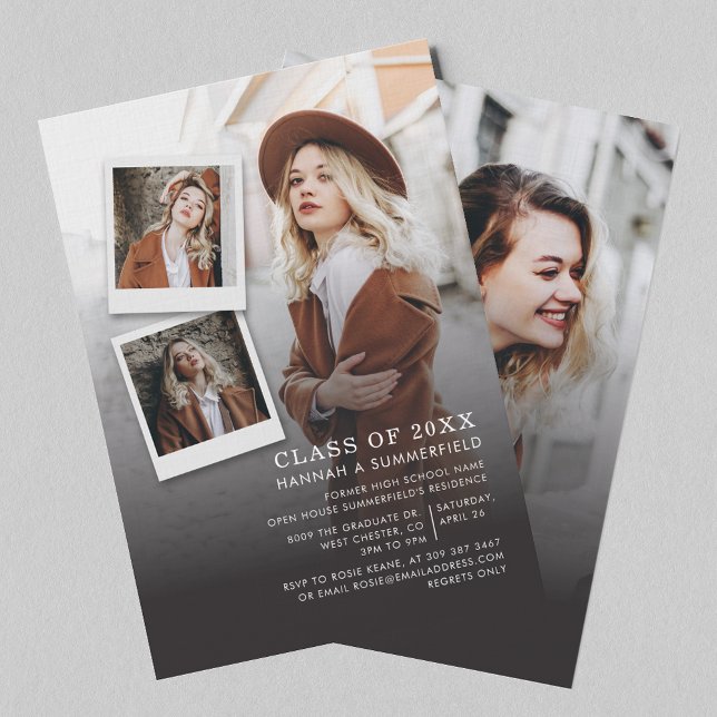 Graduation 2025 Photo Collage Grad Party Invitation (Graduation 2025 Photo Collage Grad Party Invitation)