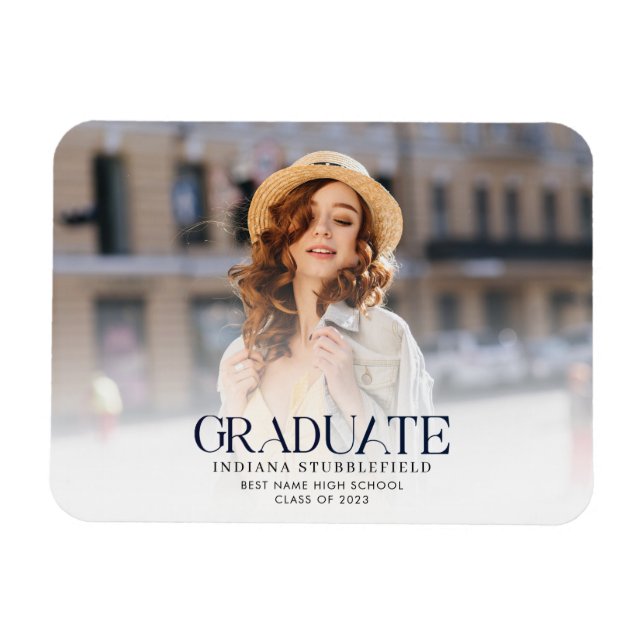 Graduation 2025 Photo Grad Announcement Magnet (Horizontal)