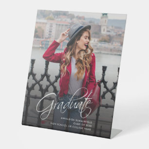 Graduation 2025 Photo Grad Party Pedestal Sign