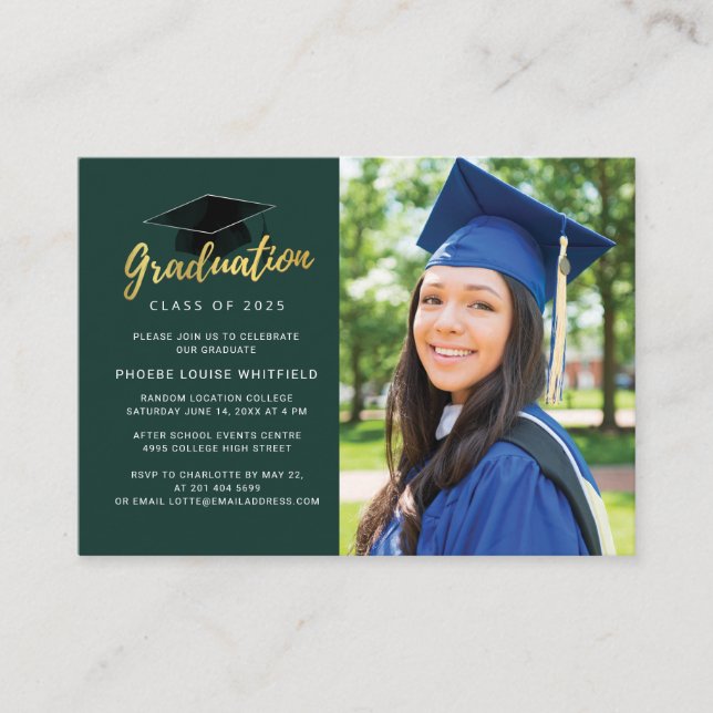 Graduation 2025 Photo Mini Party Invitation (Front)