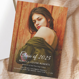 Graduation 2025 Photo Open House Grad Party Invitation