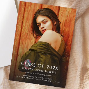 Graduation 2025 Photo Overlay Open House Party Invitation