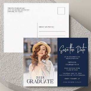 Graduation 2025 Photo Save the Date Grad Announcement Postcard