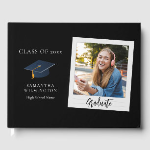 Graduation 2025 Photo Script Grad Party Guest Book