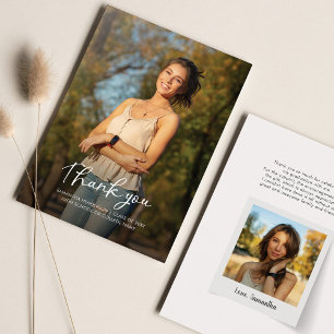 Graduation 2025 Photo Senior Grad Thank You Card
