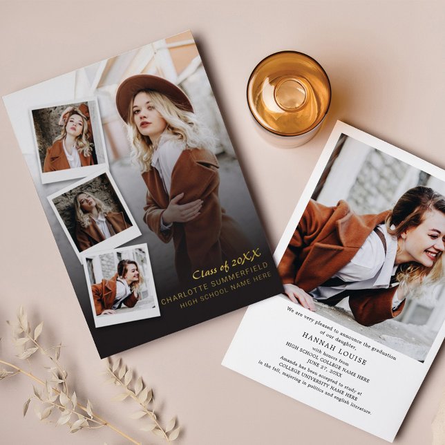 Graduation 2025 Photos Gold Foil Announcement  (Creator Uploaded)