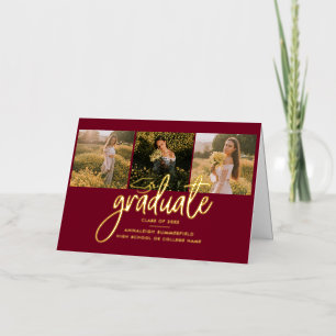Graduation 2025 Photos Grad Gold Foil Announcement