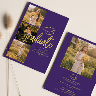 Graduation 2025 Photos Purple Party Announcement