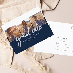 Graduation 2025 Photos Script Grad Announcement Postcard