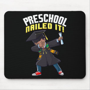 Graduation 2025 Preschool Nailed It Dabbing Black Mouse Mat