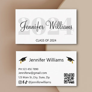 graduation  2025 qr code social media name card