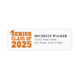 Graduation 2025 Return Address Labels