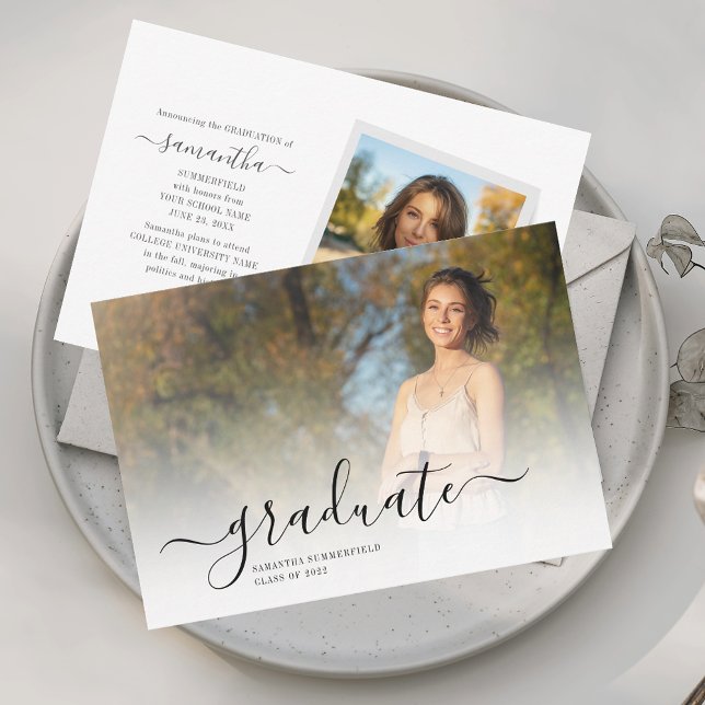 Graduation 2025 Script 2 Photos Announcement (Graduate 2025 2 Photos Script Graduation Announcement)