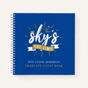 Graduation 2025 The Sky is the Limit Name Guest Notebook