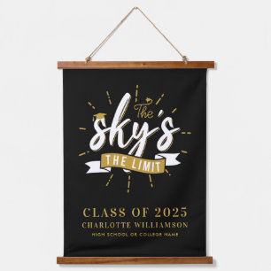 Graduation 2025 The Sky's The Limit Grad Custom Hanging Tapestry