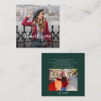 Graduation 2026 2 Photos Thank You Photo Card