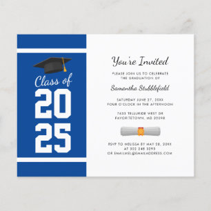 Graduation 2026 Grad Blue Party Invitation