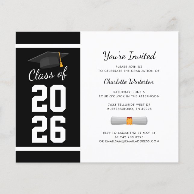 Graduation 2026 Grad Party Invitation (Front)