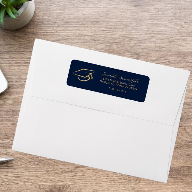 Graduation 2026 Graduate Cap Return Address (Graduation 2025 Graduate Cap Return Address Label)