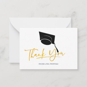 Graduation 2026 Minimalist Script Grad Thank You Card
