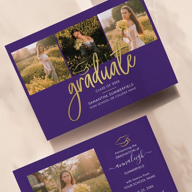 Graduation 2026 Modern Photos Script Grad Announcement (Creator Uploaded)