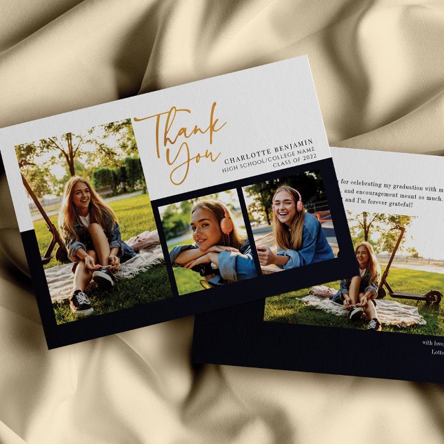 Graduation 2026 Modern Script Graduate Thank You Card (Creator Uploaded)
