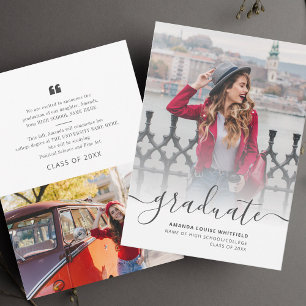 Graduation 2026 Multi Photo Script Grad Announcement