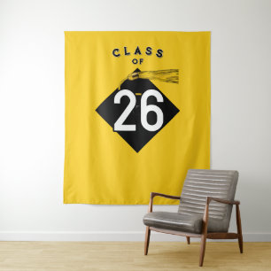 Graduation 2026 Party Backdrop Tapestry